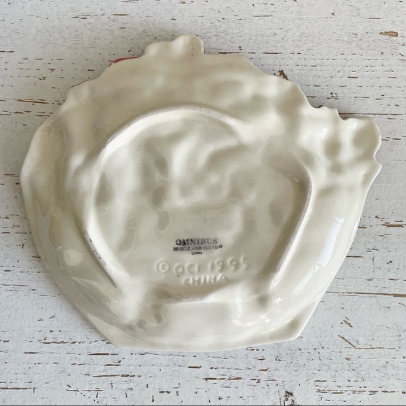 Vintage Omnibus by Fitz and Floyd 90s Holiday Christmas Plate Dish Noah’… - Picture 2 of 3